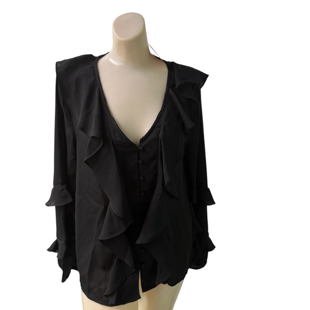 Lil Bees Bohemian Top Blouse Black Sized L